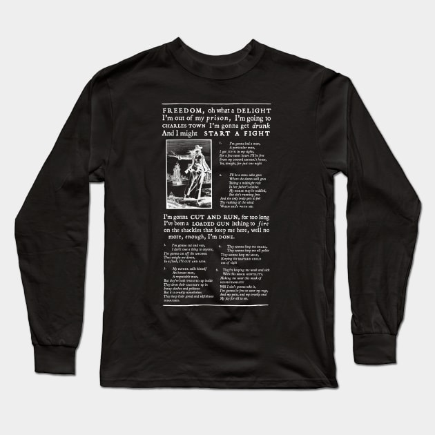 Cut And Run (White Print) Long Sleeve T-Shirt by Long Cat Media